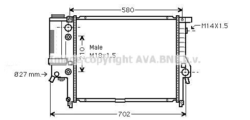 AVA QUALITY COOLING Радиатор, охлаждение двигателя BW2122